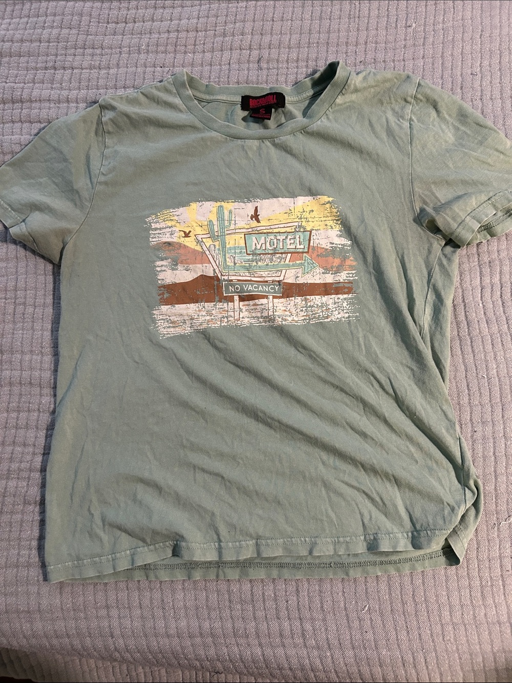 Rock & Roll Cowgirl Sage Green Short-Sleeve Graphic Tee